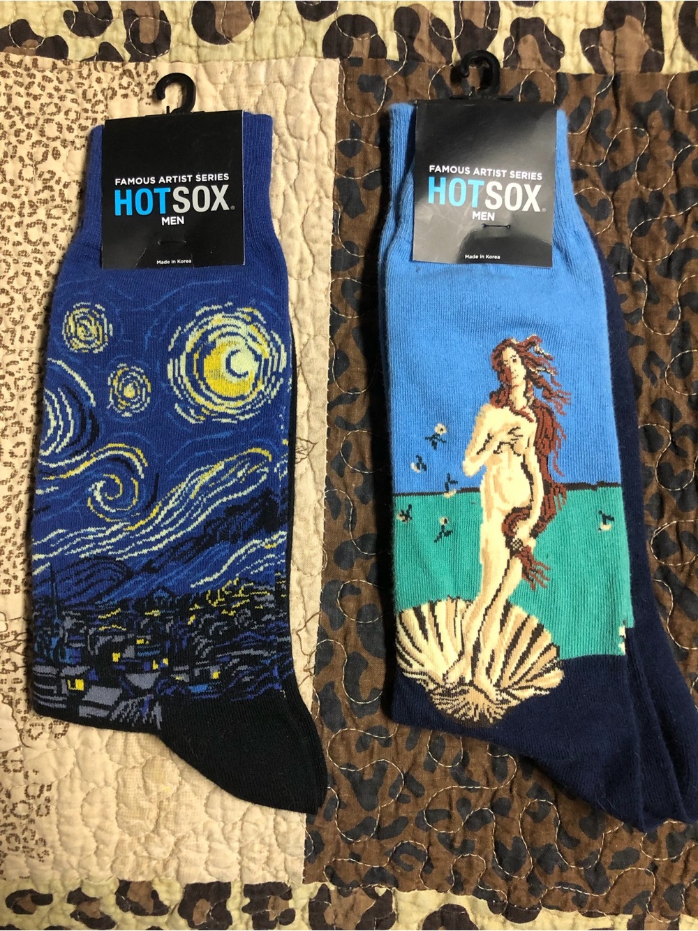 Hot Sox Famous Artist Series men's crew socks